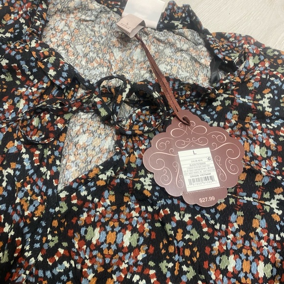 Knox Rose Black Multicolored Blouse - Picture 6 of 9